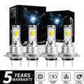 4PCS H7 LED Headlight KIT Combo Bulbs High Low Beam Super Bright White 6000K