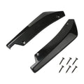 2pcs Universal Car Rear Bumper Lip Diffuser Splitter Spoiler Scratch Protector Black Carbon Fiber Rear Lip Wrap Angle Splitters