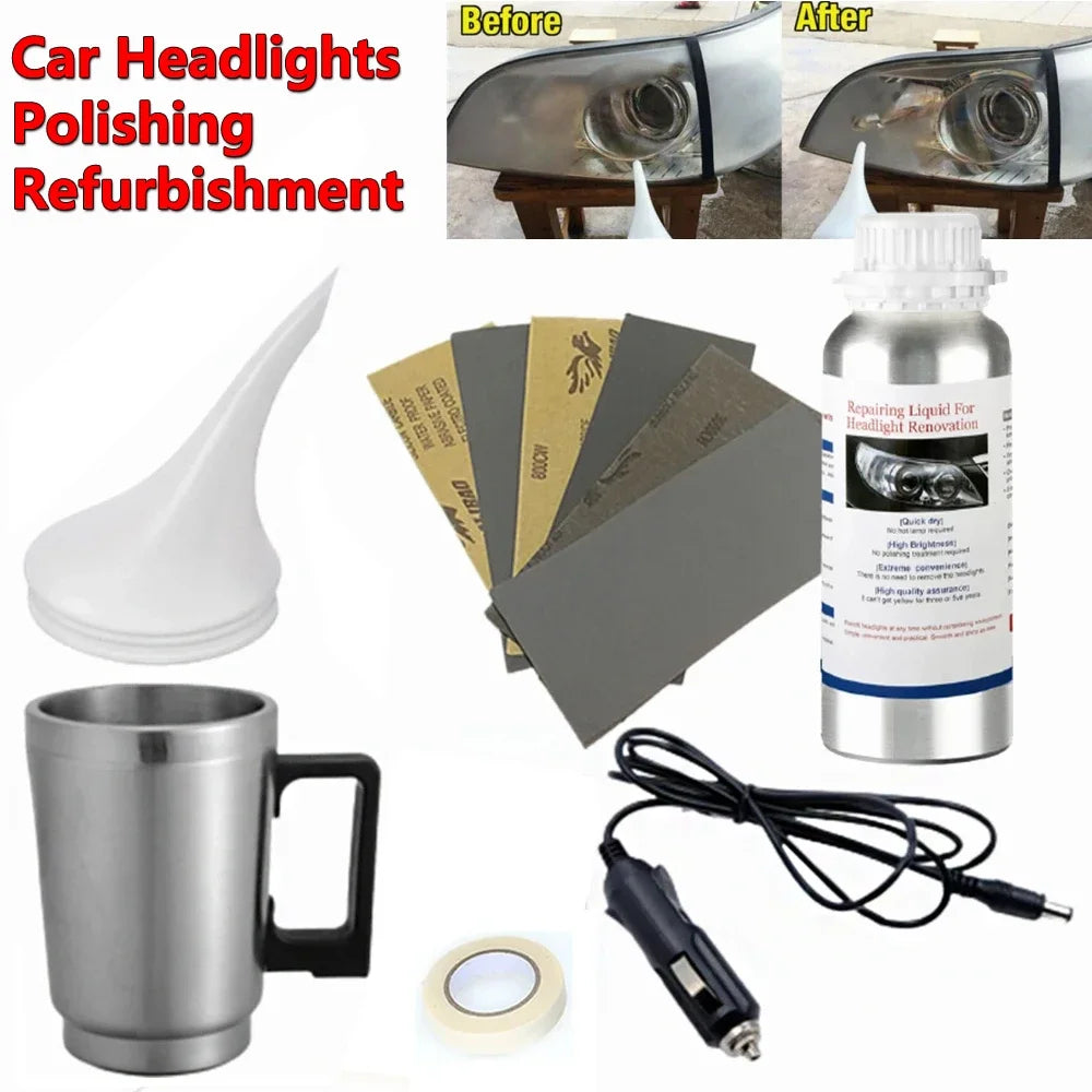 Car Headlight Polish Restoration Kit Automotive Headlight Care Tool Headlight Restoration Kit Car Headlight Restoration Liquid