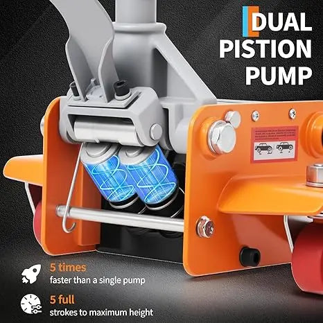 3 Ton Low Profile Hydraulic Racing Floor Jack with Dual Piston Quick Lift Pump Heavy Duty Steel Lifting Range for Car SUV Truck